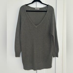JustFab Charcoal V-Neck Sweater